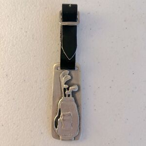 Vintage Pewter Golf Bag Charm Made In Canada